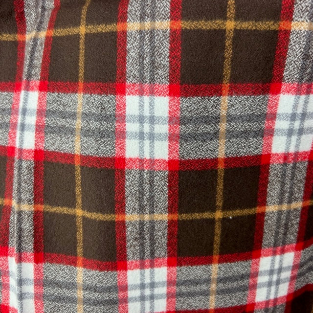 Dark Chocolate, Red and White with Butterscotch Accent Luxe Collection Plaid Infinity and Blanket Scarves - Tampa Home & Garden Store