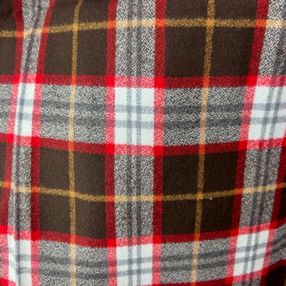 Dark Chocolate, Red and White with Butterscotch Accent Luxe Collection Plaid Infinity and Blanket Scarves - Tampa Home & Garden Store