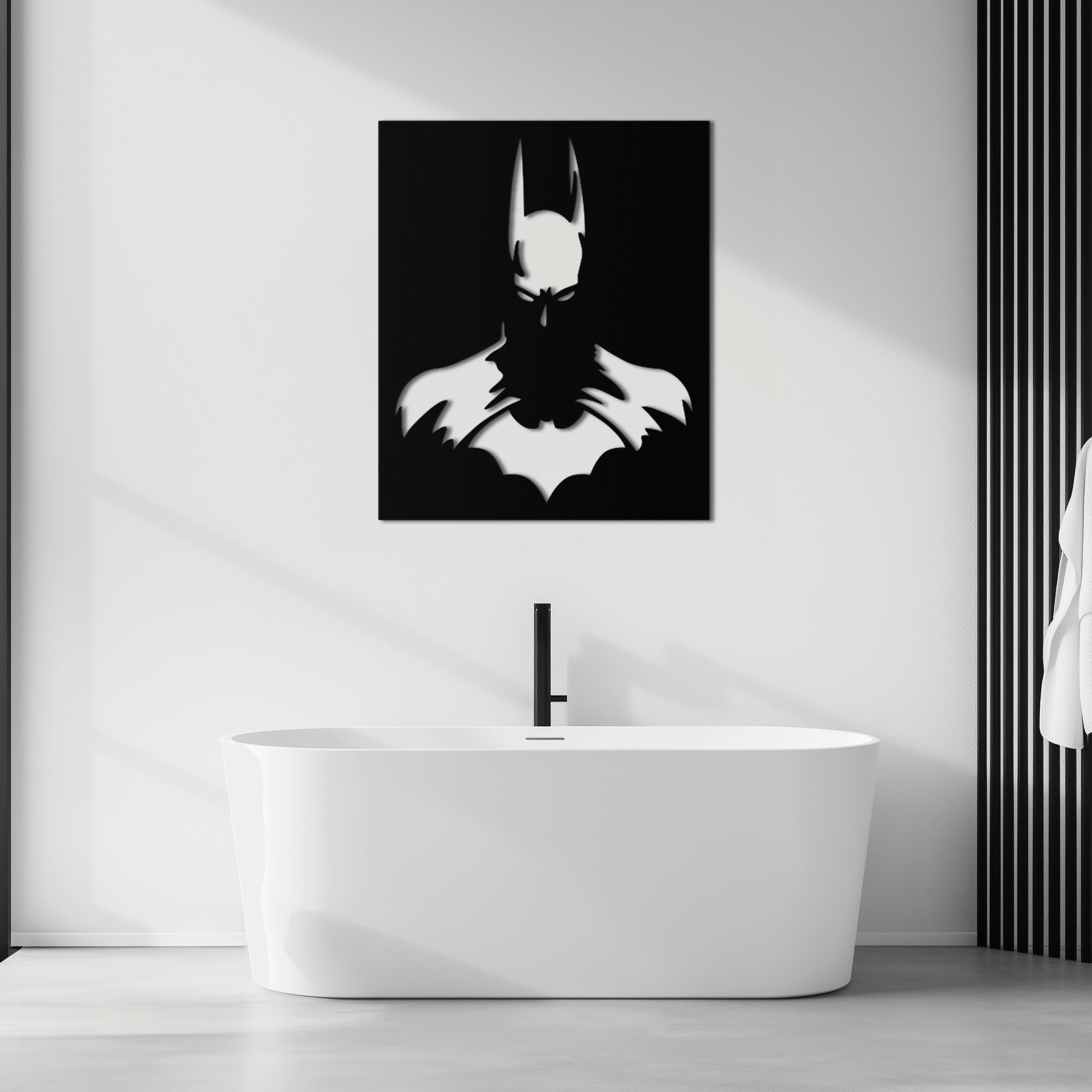 Dark Knight Metal Wall Art - Modern Steel Wall Decor - KAF034 - Tampa Home & Garden Store