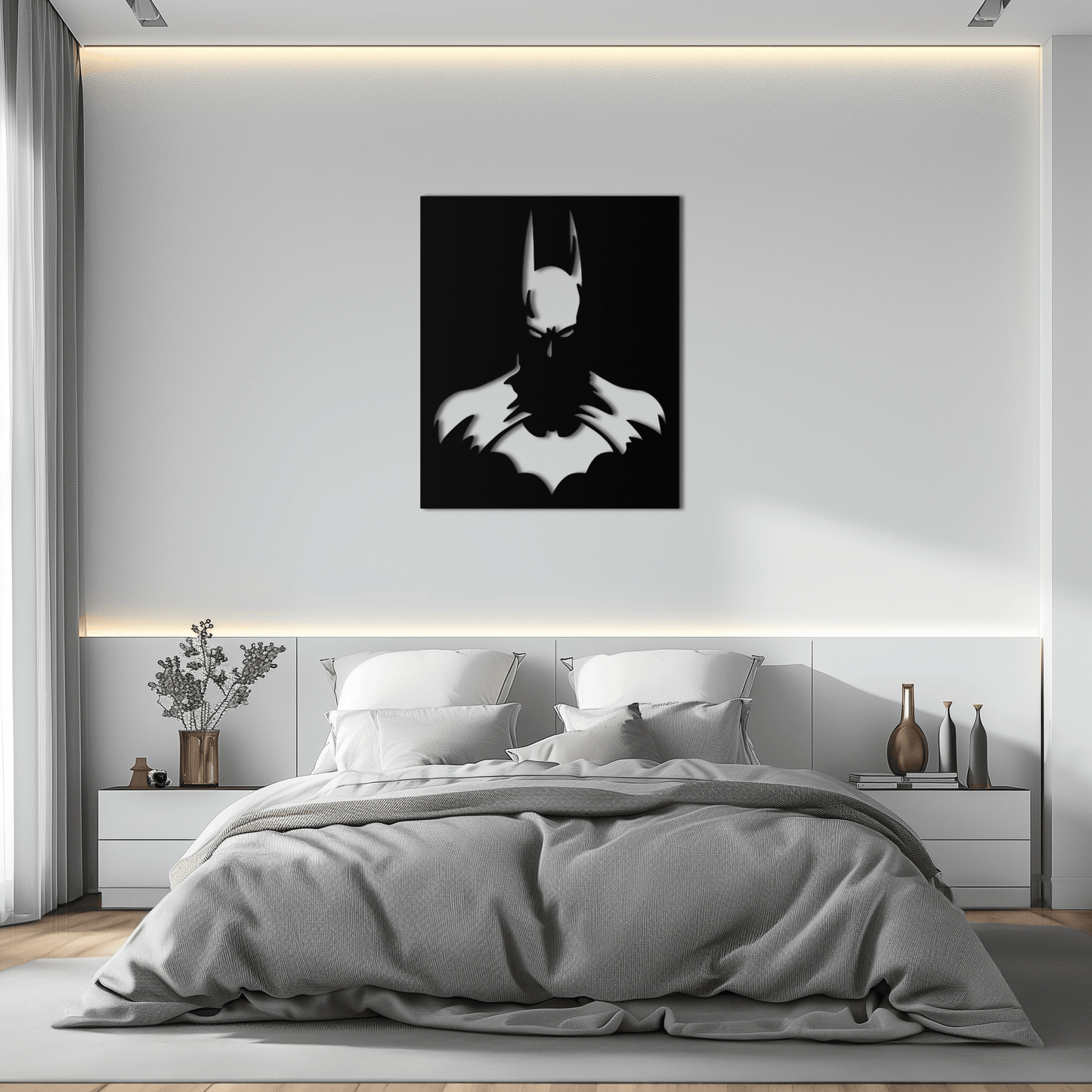 Dark Knight Metal Wall Art - Modern Steel Wall Decor - KAF034 - Tampa Home & Garden Store