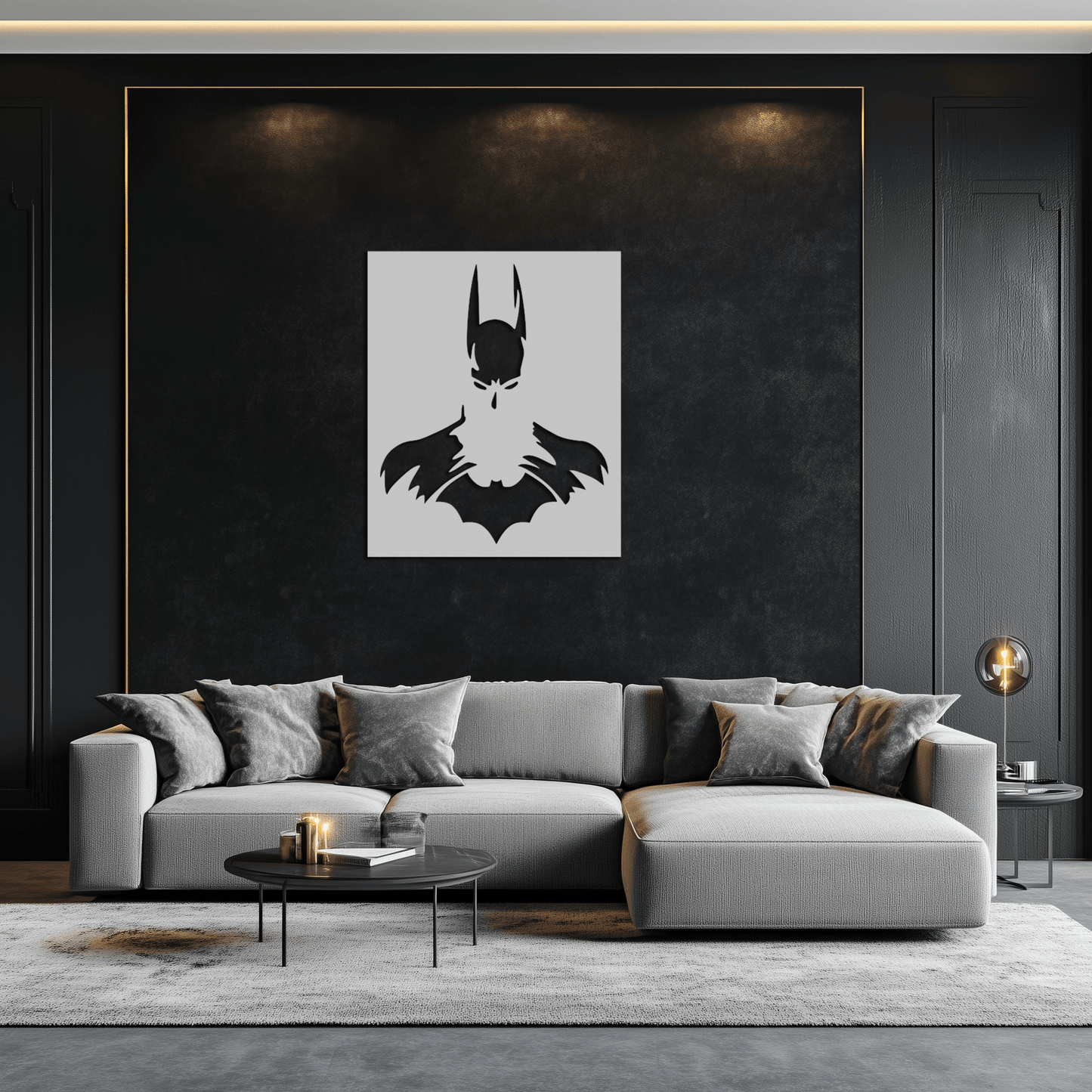 Dark Knight Metal Wall Art - Modern Steel Wall Decor - KAF034 - Tampa Home & Garden Store