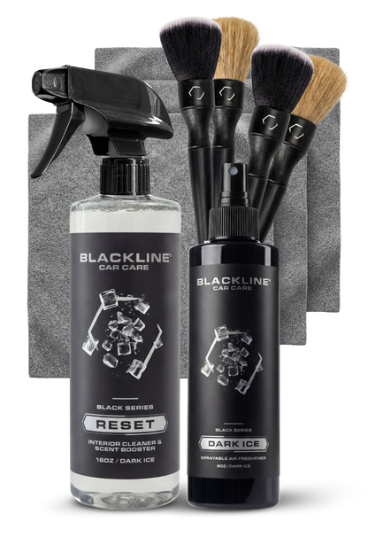 BLACKLINE RESET interior cleaner & scent booster kit with spray bottles and brushes on Tampa Home & Garden Store