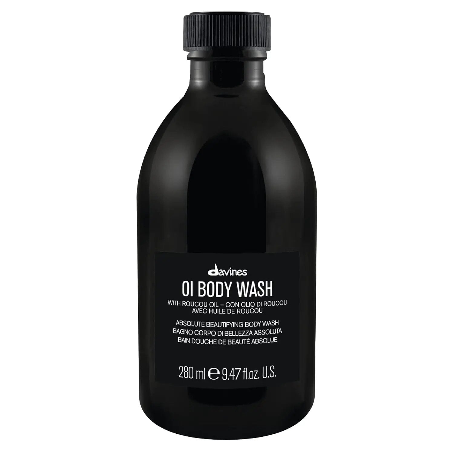 Davines OI Body Wash bottle, 280 ml, black container with white label text on Tampa Home & Garden Store