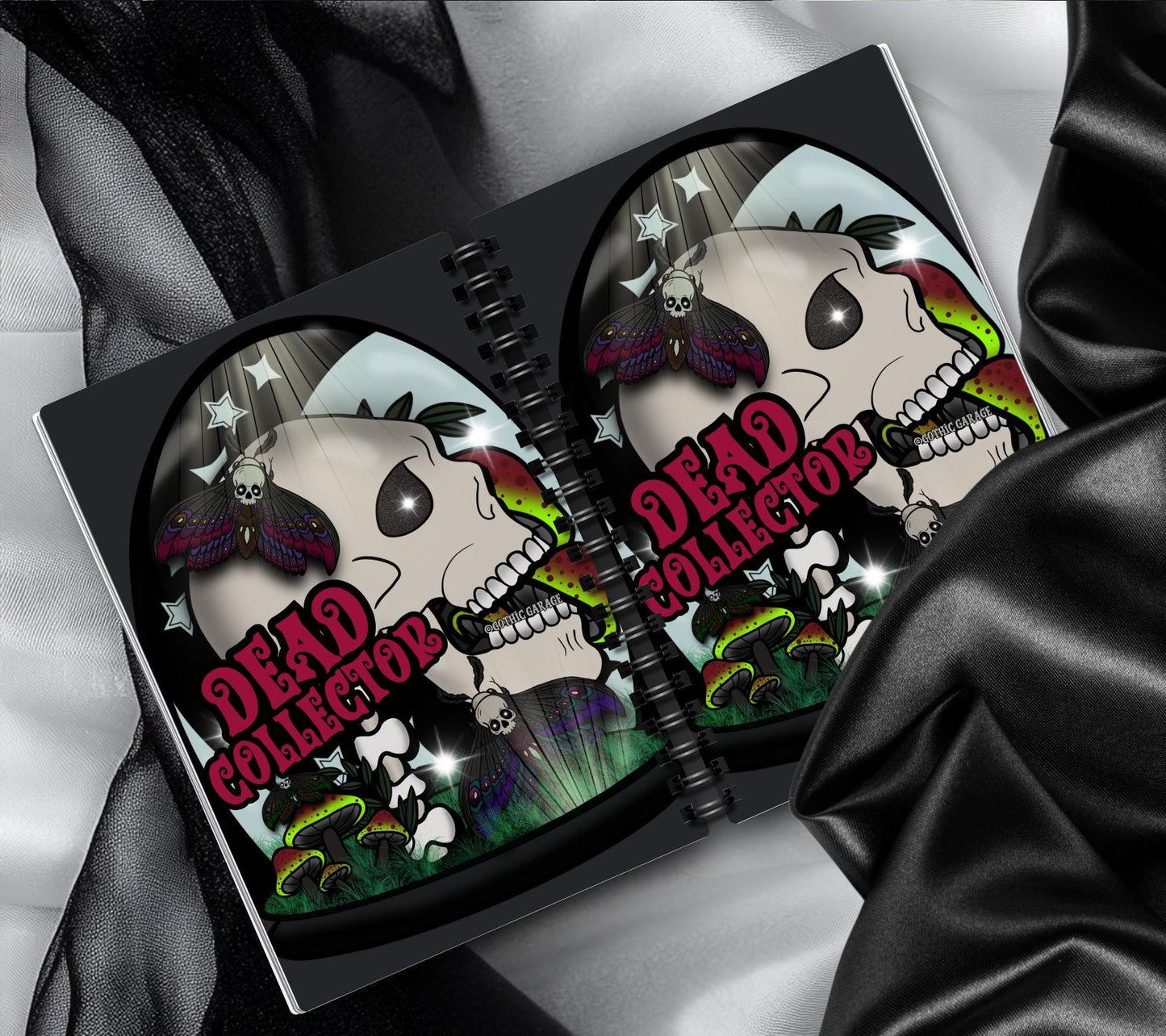 Dead Collector Reusable Sticker Book -  9x6 Album for Organizing your Oddities & Curiosities Stickers, Choose Glossy or Holographic - Tampa Home & Garden Store