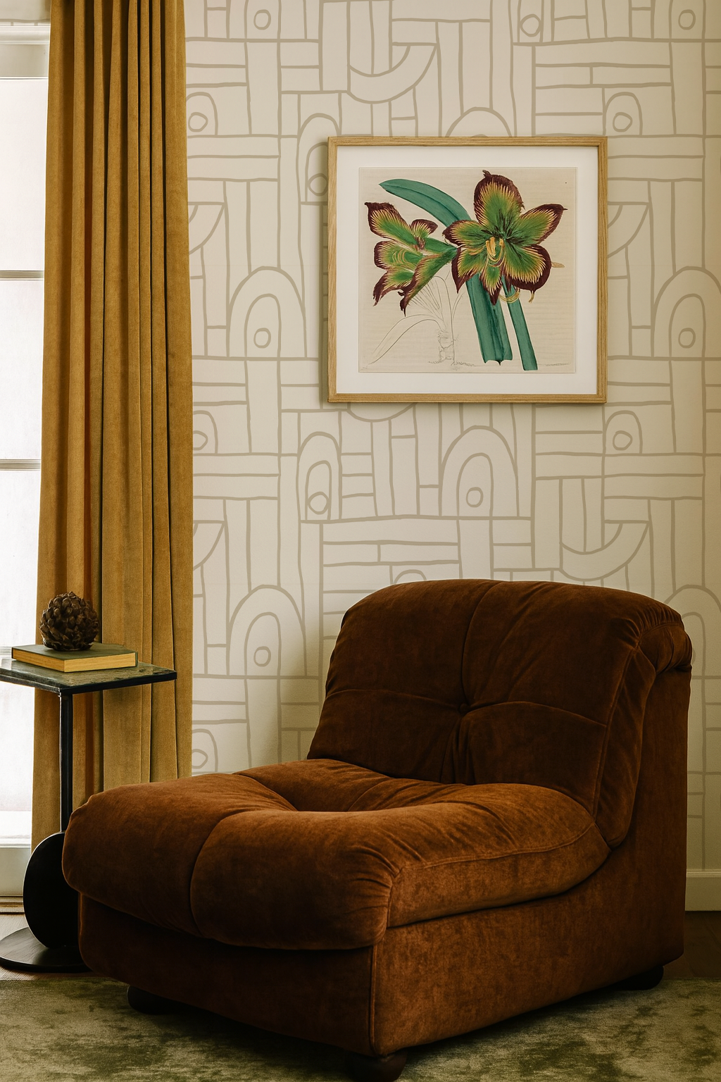 Deco Tile Wallpaper, off-white and neutral - Tampa Home & Garden Store