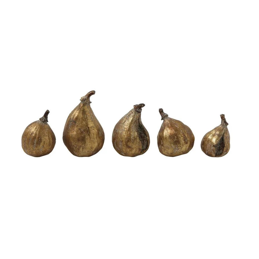 Decorative Gold Figs - Set of 5 - Tampa Home & Garden Store