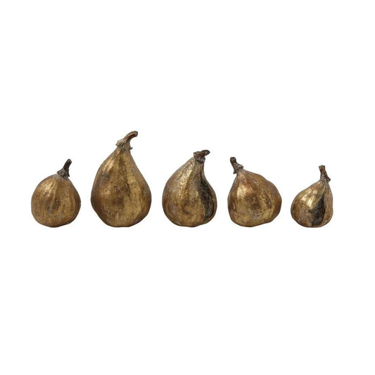 Decorative Gold Figs - Set of 5 - Tampa Home & Garden Store