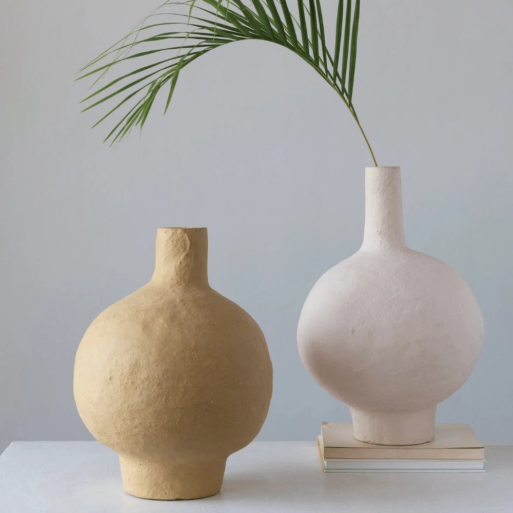 Decorative Handmade Paper Mache Vase - Tampa Home & Garden Store