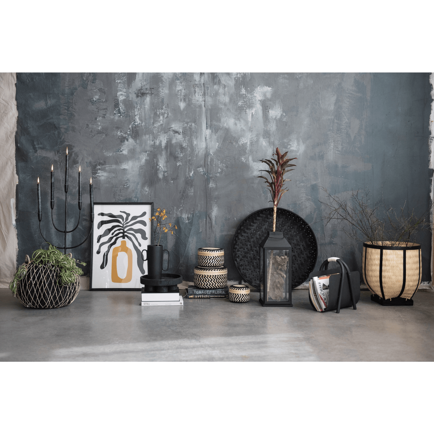 Decorative Paulownia Wood Footed Tray, Black - Tampa Home & Garden Store