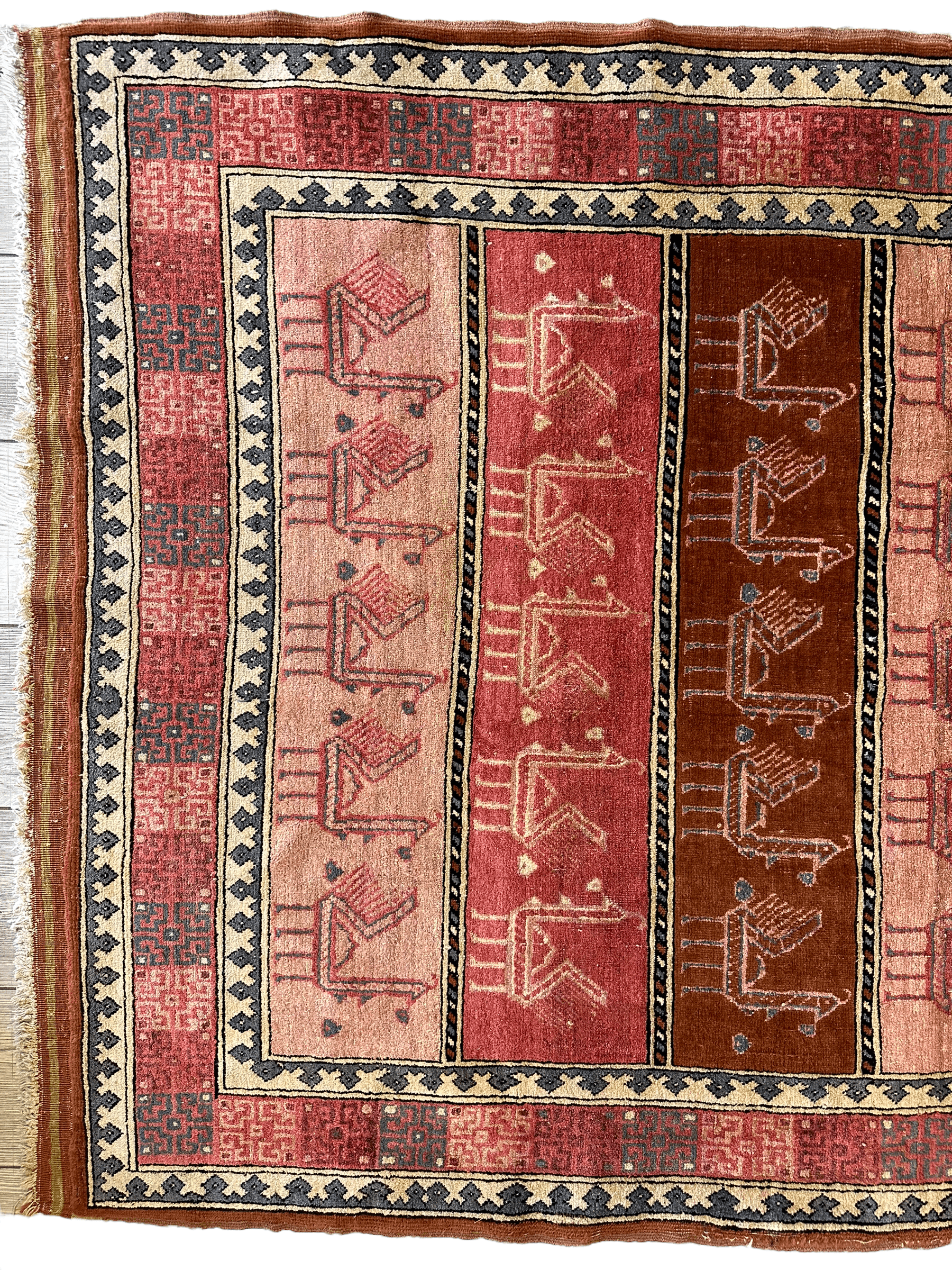Decorative Silk Afghani Rug mid 20th Century 3’10”X5’10” - Tampa Home & Garden Store