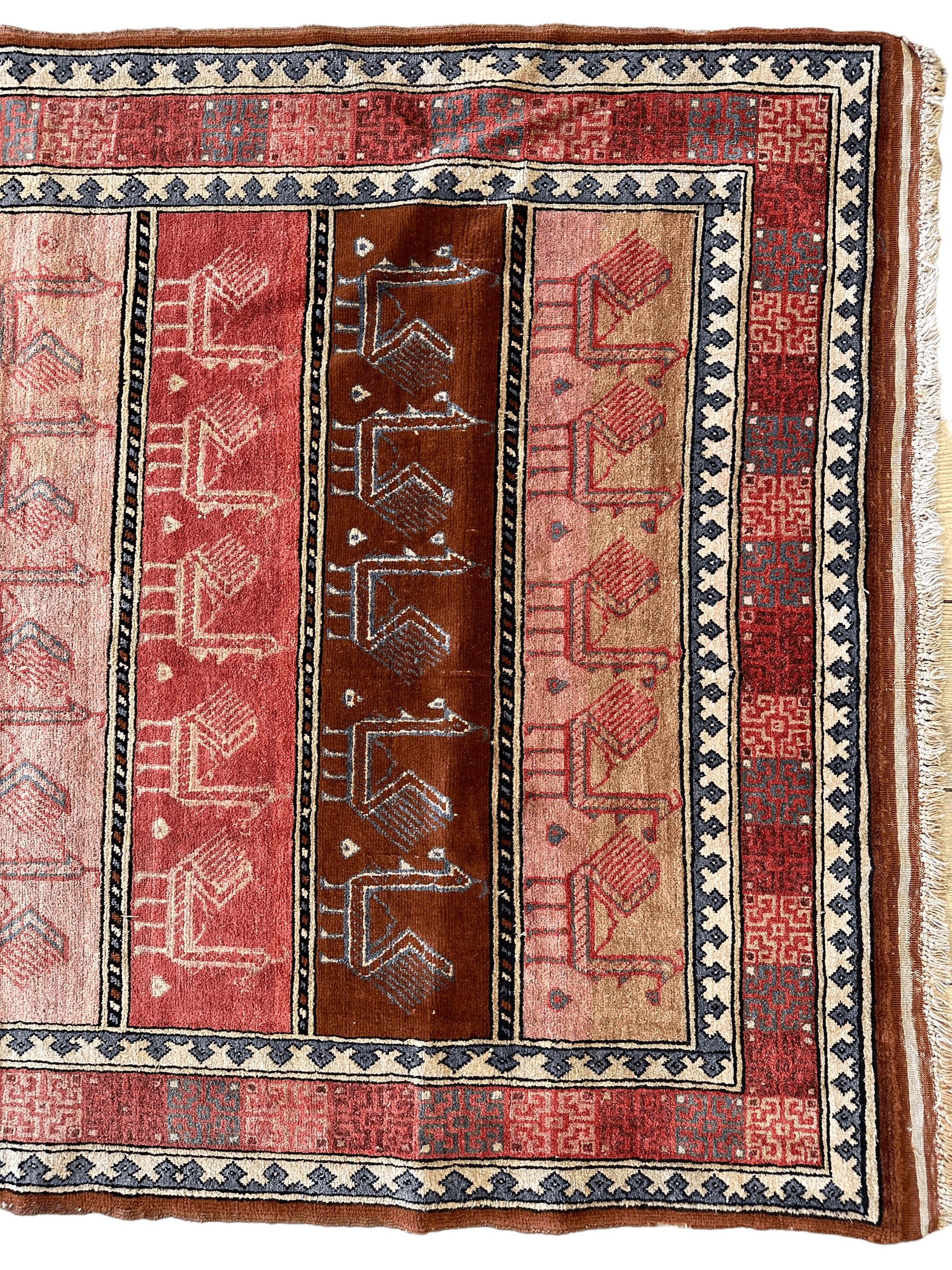 Decorative Silk Afghani Rug mid 20th Century 3’10”X5’10” - Tampa Home & Garden Store