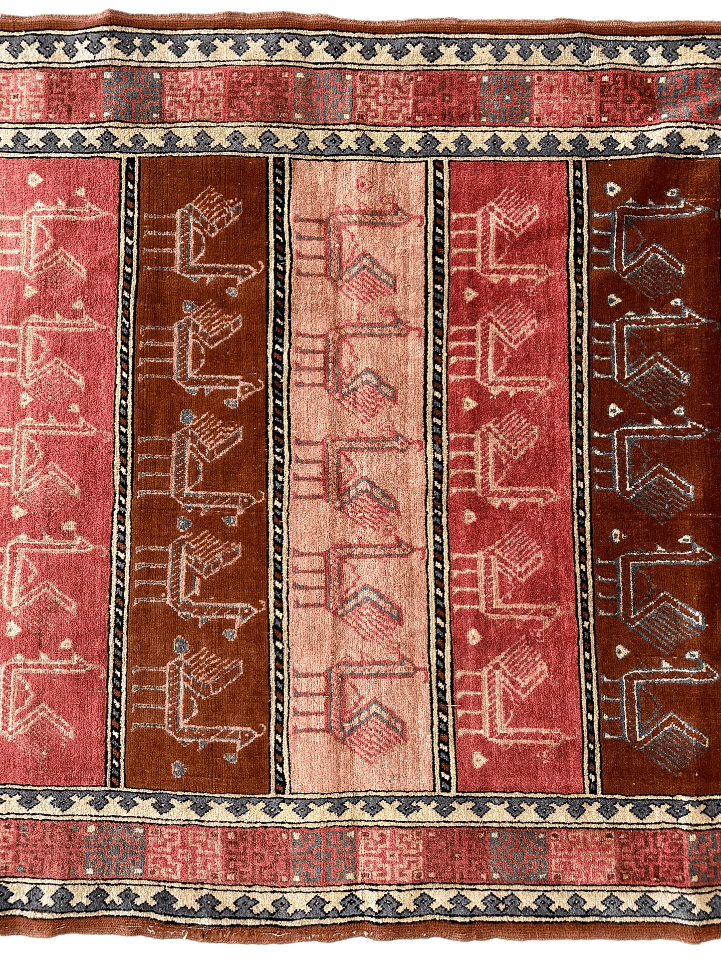 Decorative Silk Afghani Rug mid 20th Century 3’10”X5’10” - Tampa Home & Garden Store