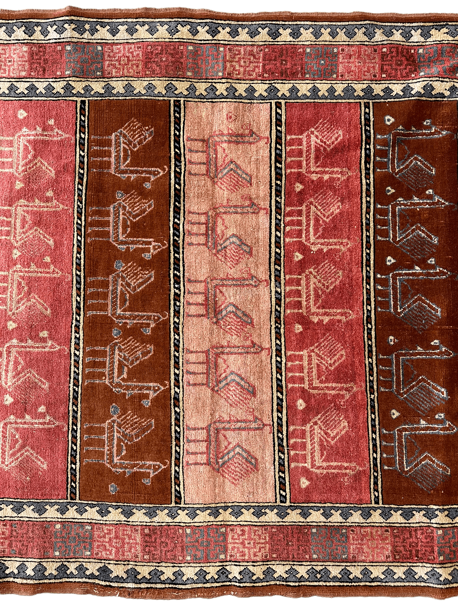 Decorative Silk Afghani Rug mid 20th Century 3’10”X5’10” - Tampa Home & Garden Store