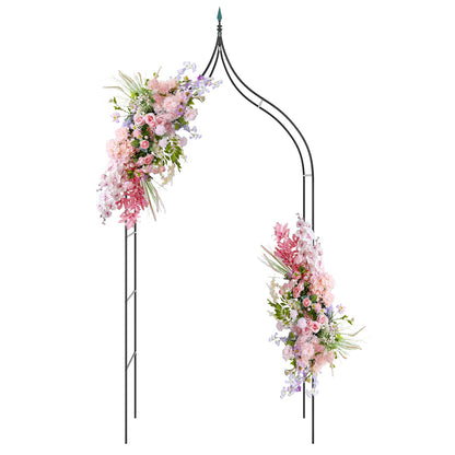 9.5 Feet Decorative Metal Garden Arch for Vine Rose Climbing Wedding Ceremony Party Decoration