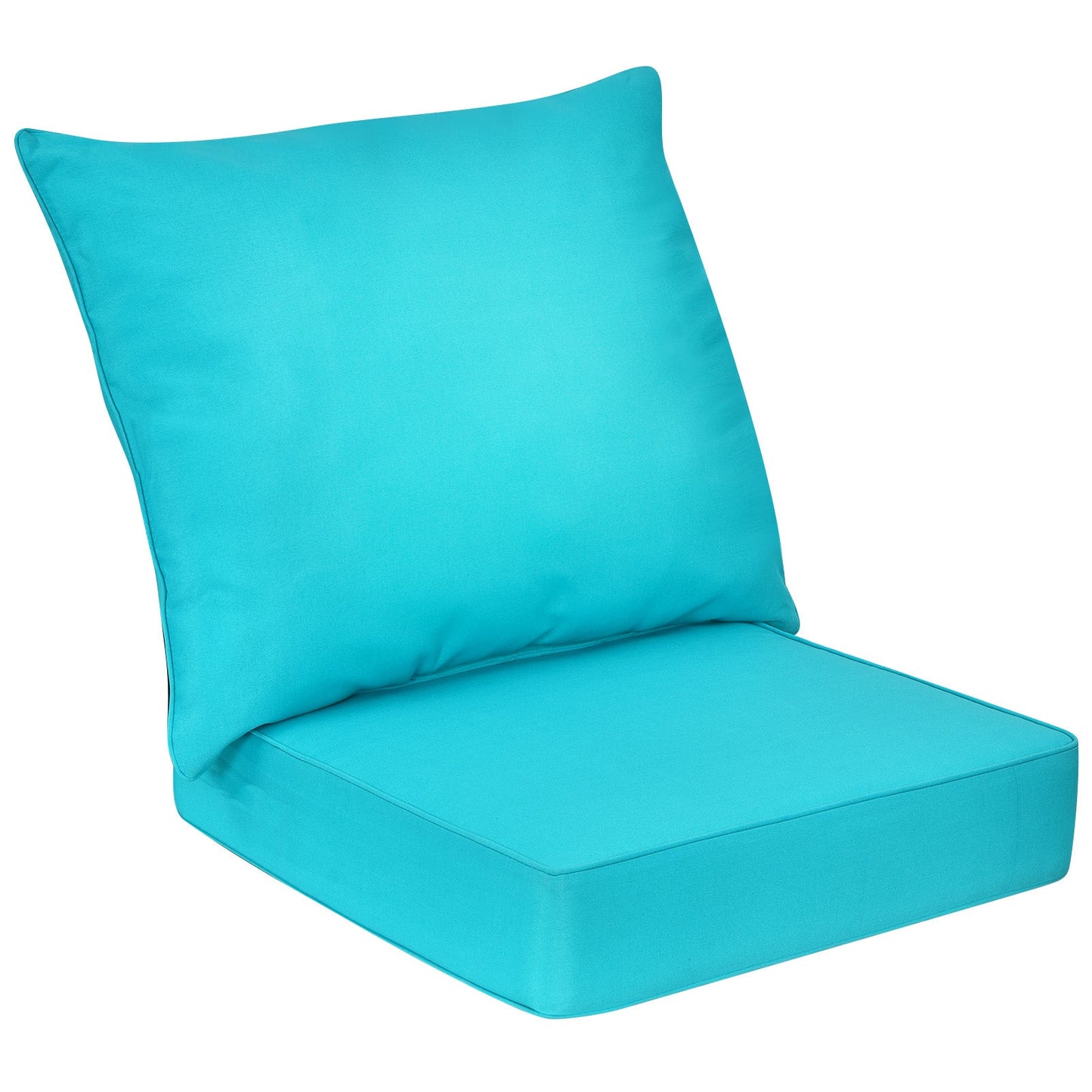 Juego de almohadones profundos para silla con cuerdas para interior y exterior - Azul