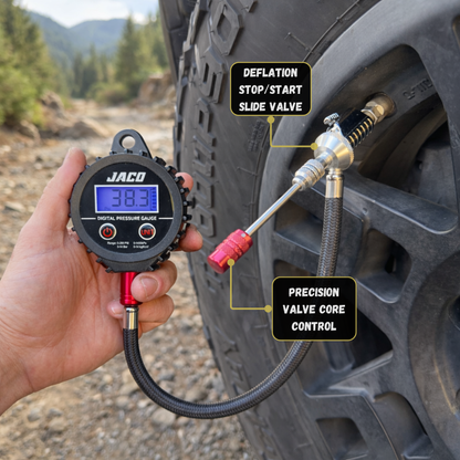 Lightning™ RX4 Digital Tire Deflator with Gauge | Quick-Connect Rapid Air Down Tool for Off Road 4x4