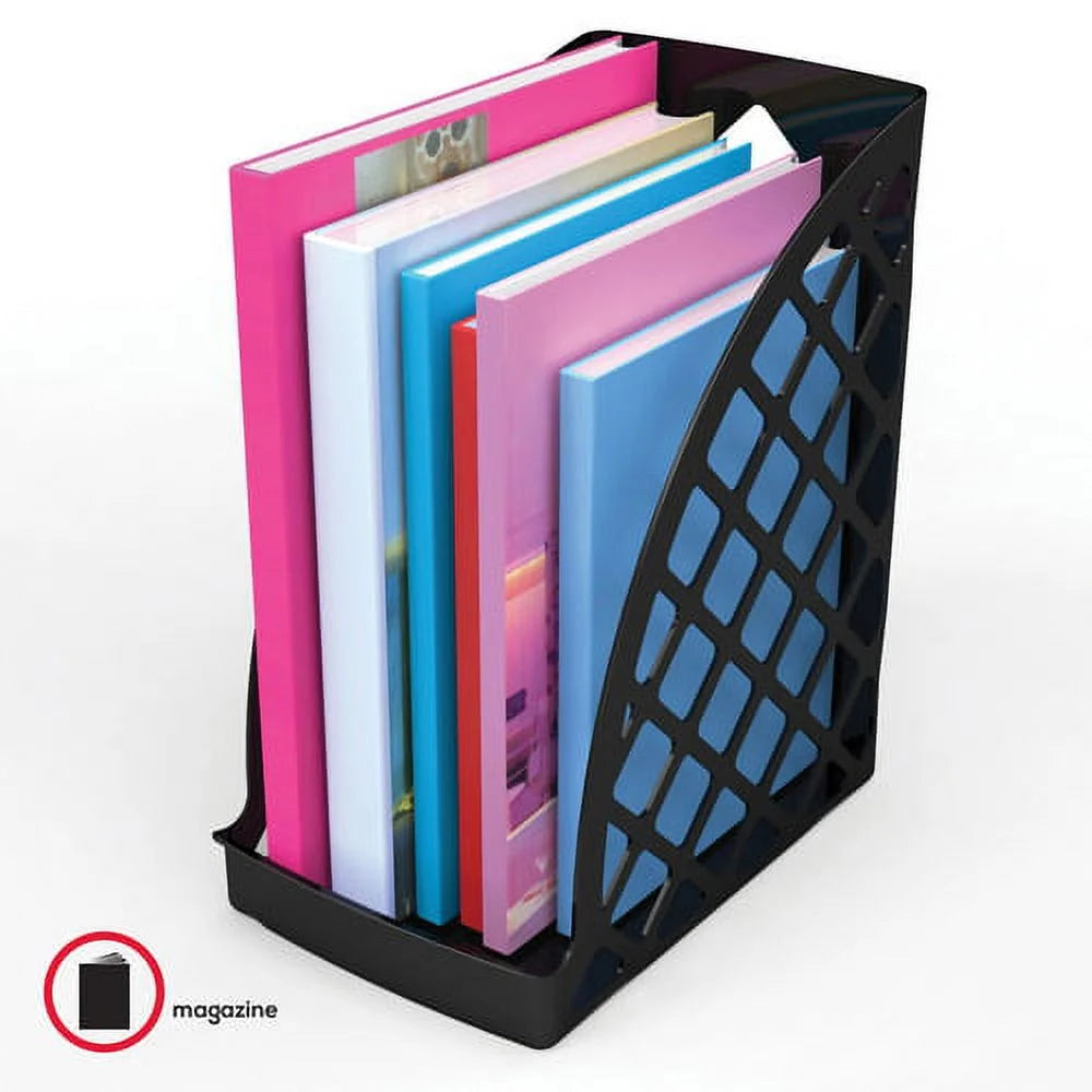 Deflecto Recycled Plastic Magazine File – Black - Tampa Home & Garden Store