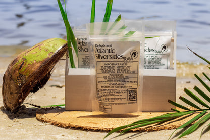 Dehydrated Atlantic Silverside – 2oz | Raw Instincts | Small Batch Florida Fish Treat for Cats & Dogs - Tampa Home & Garden Store