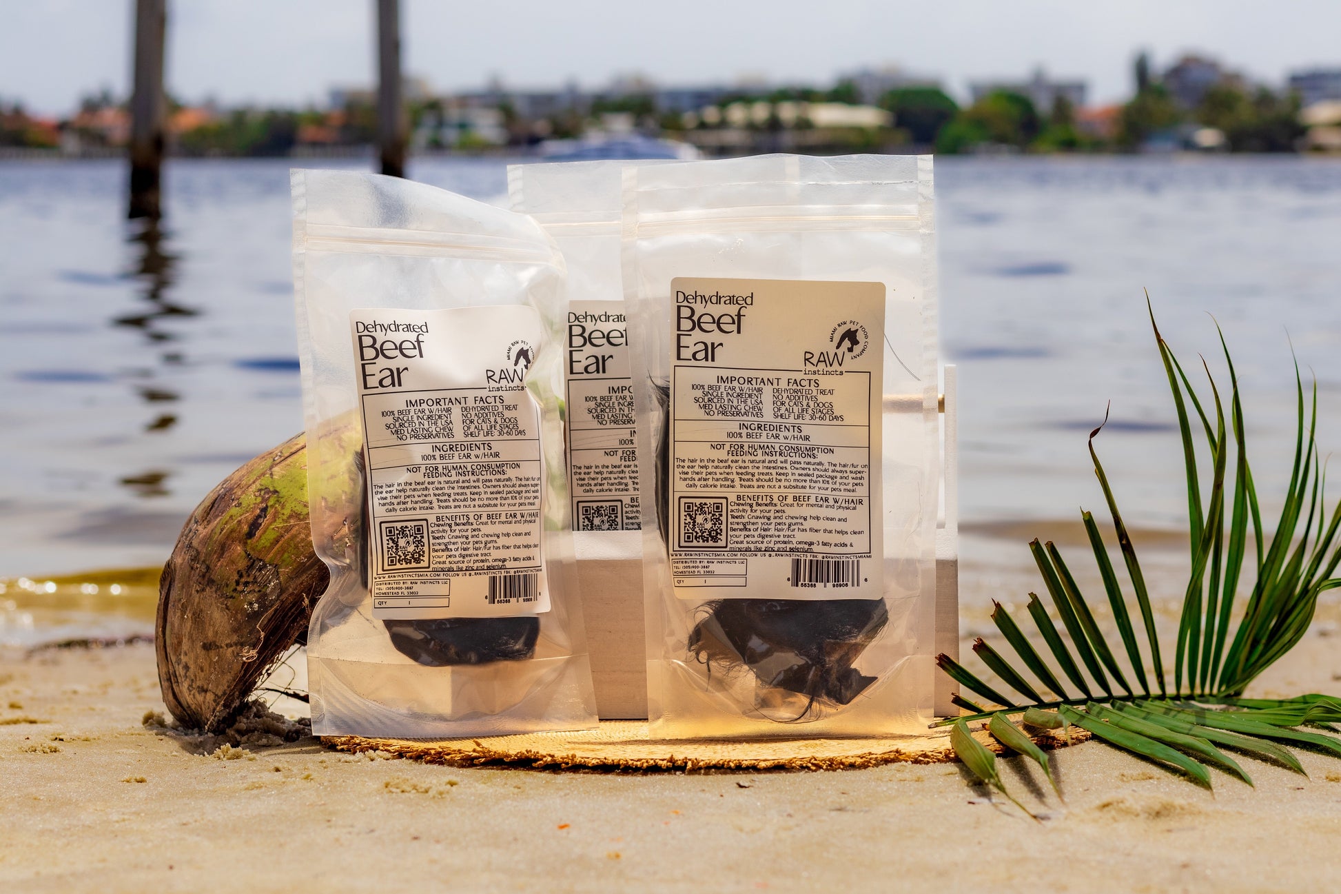 Dehydrated Beef Ear with Hair for Cats & Dogs — All-Natural | Raw Instincts Florida - Tampa Home & Garden Store