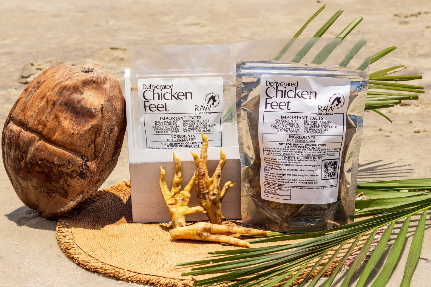 Dehydrated Chicken Feet – 5ct | Raw Instincts | Natural Chew for Cats & Dogs - Tampa Home & Garden Store