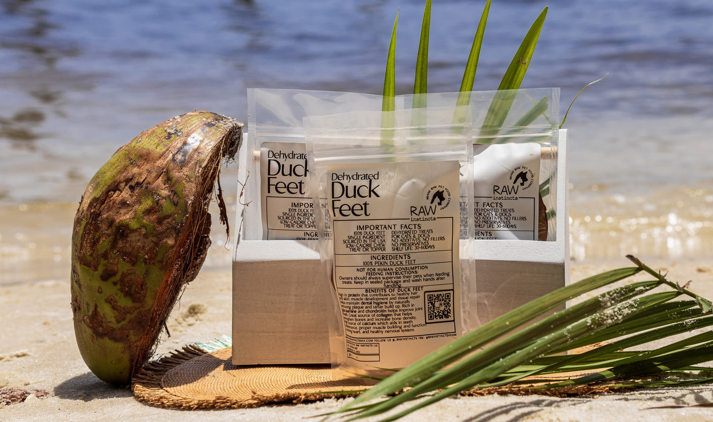 Dehydrated Duck Feet for Dogs & Cats — 100% Pekin Duck | Raw Instincts USA - Tampa Home & Garden Store