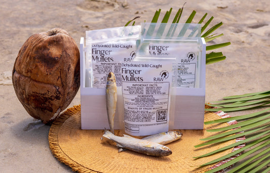 Dehydrated Finger Mullets for Cats & Dogs — 100% Single Ingredient | Raw Instincts | Qty: 5 Fish - Tampa Home & Garden Store