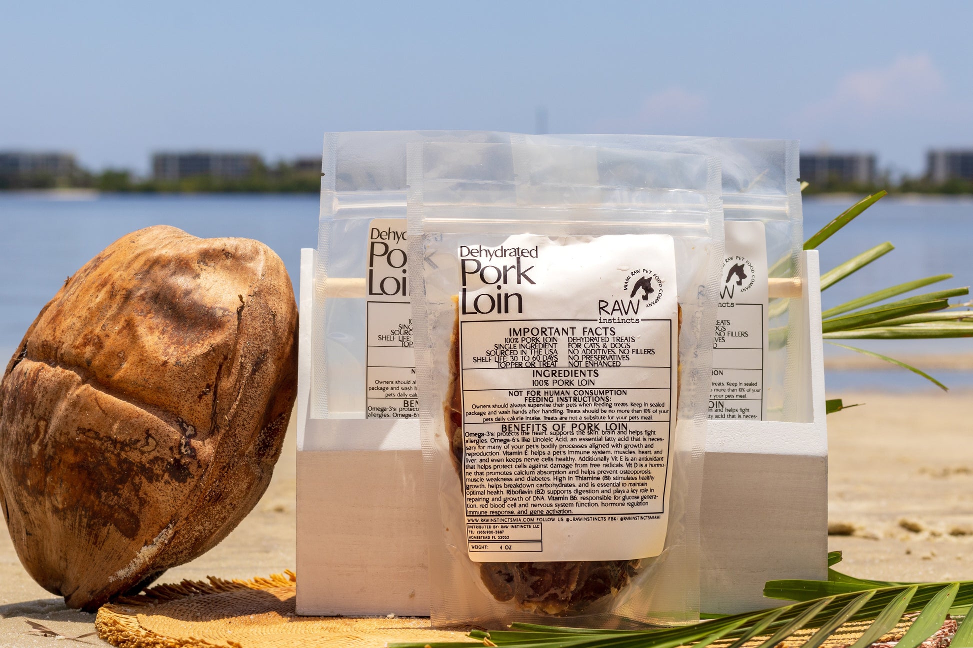 Dehydrated Pork Loin | Raw Instincts | USA-Sourced, Small Batch Treat for Cats & Dogs - Tampa Home & Garden Store