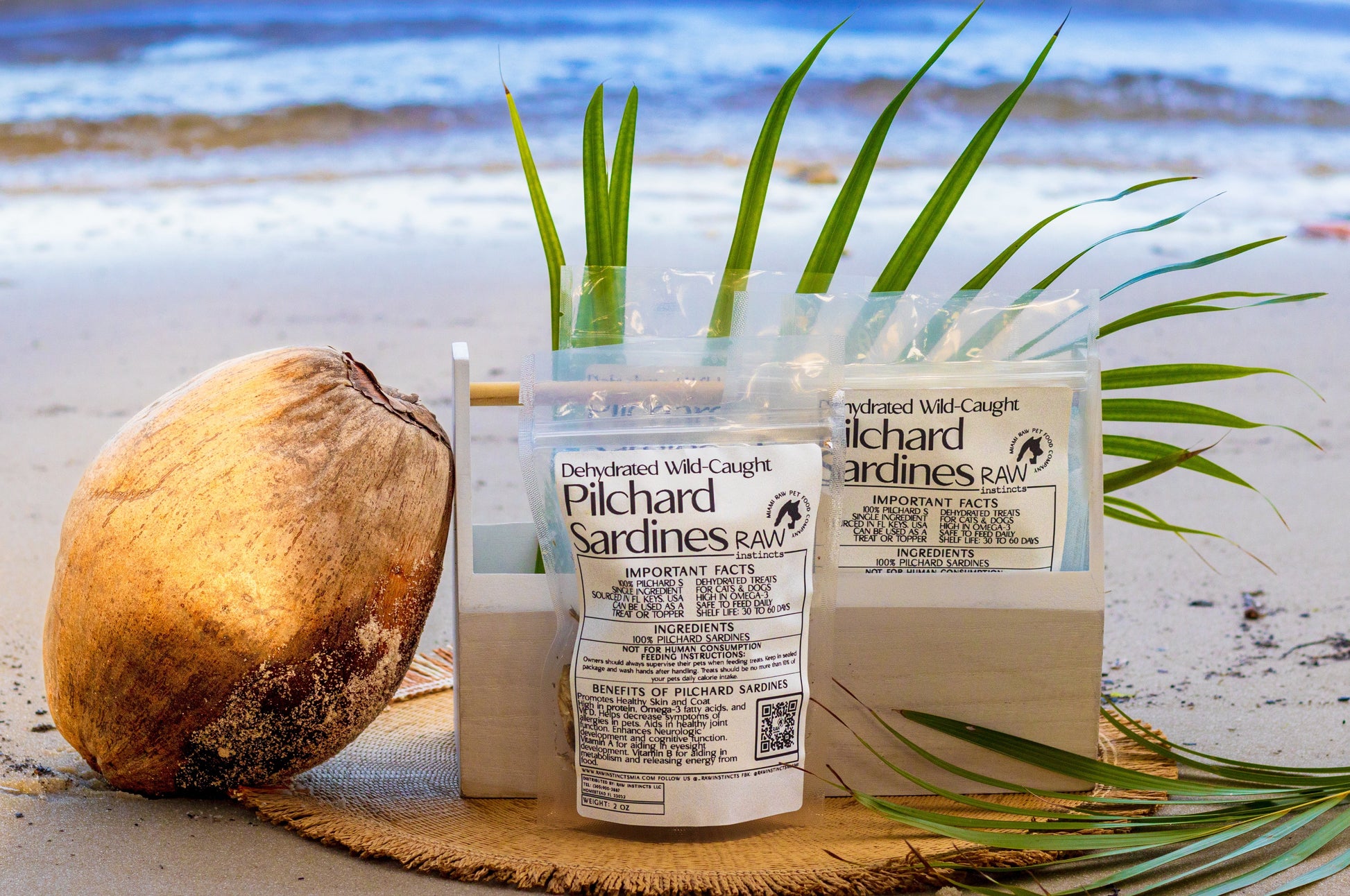 Dehydrated Wild Caught Pilchard Sardines for Cats & Dogs — 100% Single Ingredient | Raw Instincts Florida | 2 oz - Tampa Home & Garden Store