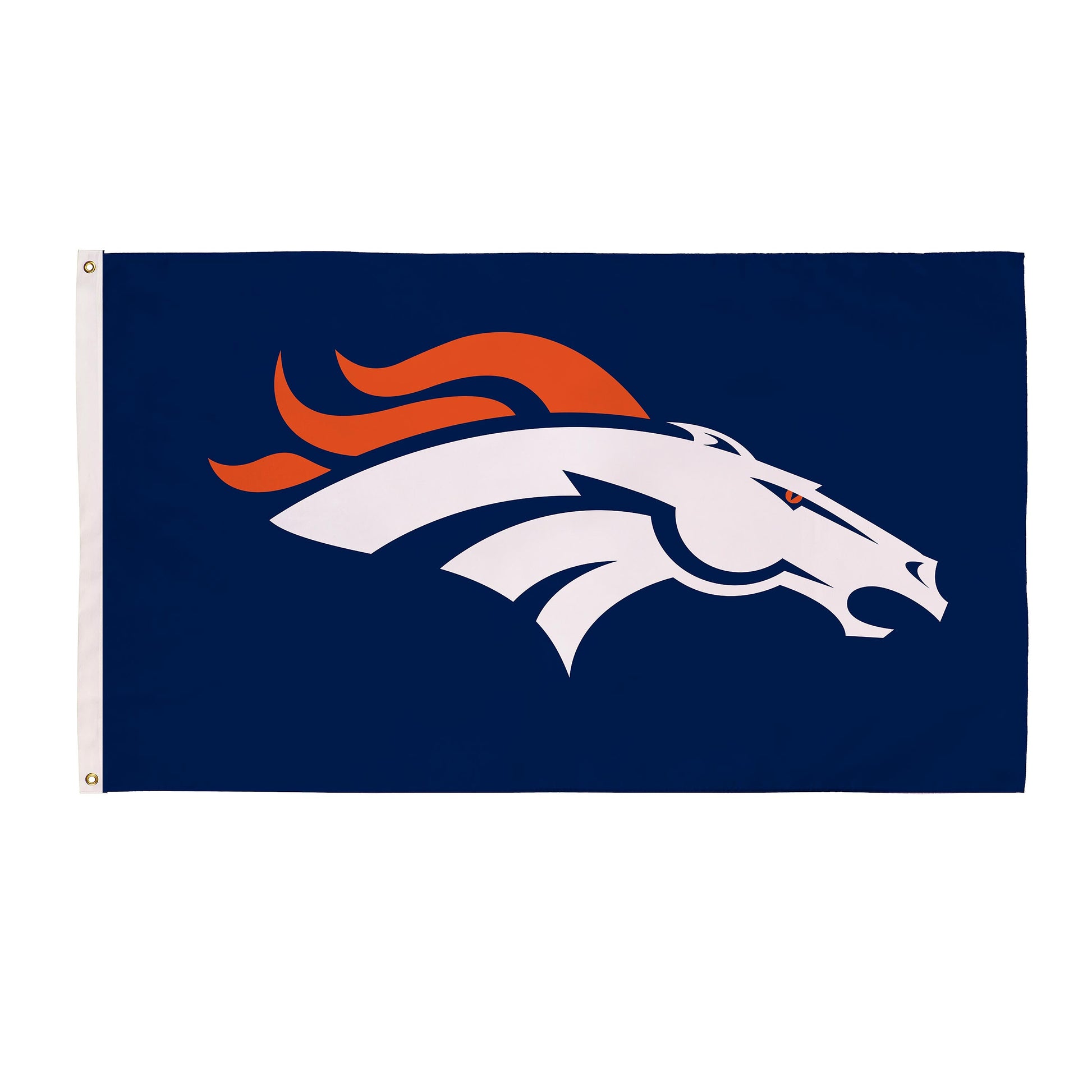 Denver Broncos Single Sided Flag with 2 Grommets, 3'x5' - Tampa Home & Garden Store