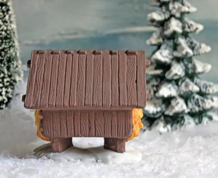 Department 56 Barn with Hay. Brown Roof Barn, Christmas Village Accessory. - Tampa Home & Garden Store