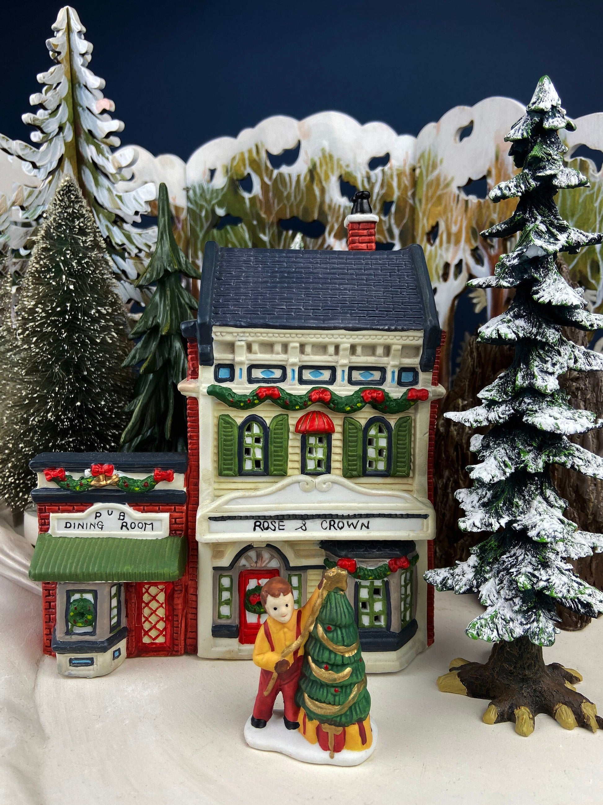 Department 56 Illuminated Christmas Village House. Faversham Lamps & Oil. Wicking, Whale Coal Oil, Glass Chimneys. Dicken's Village Series. - Tampa Home & Garden Store