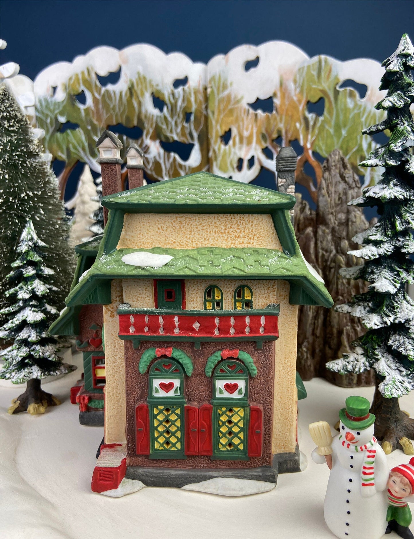 Department 56 Illuminated House. Elfie's Sleds and Skates. North Pole Series. Hand Painted Porcelain Building with Lights. Christmas Decor. - Tampa Home & Garden Store
