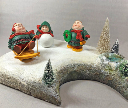 Department 56 Monks Christmas Figurines. Set of Three Merry Makers / Sebastian / Sigmond / Solomon. - Tampa Home & Garden Store