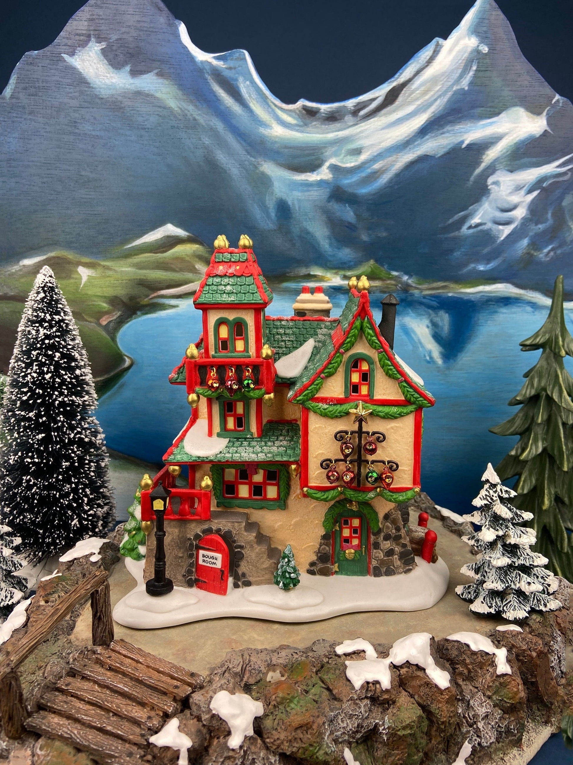 Department 56 North Pole Series Illuminated Christmas Village House - Glass Ornament Works - Tampa Home & Garden Store