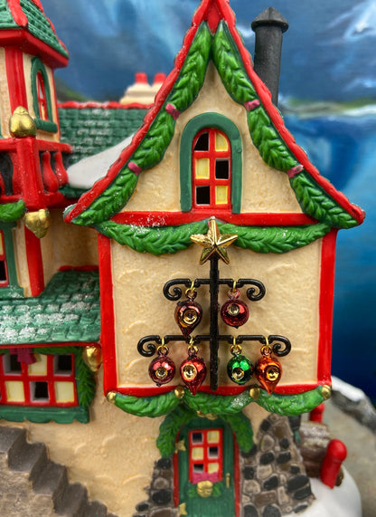 Department 56 North Pole Series Illuminated Christmas Village House - Glass Ornament Works - Tampa Home & Garden Store