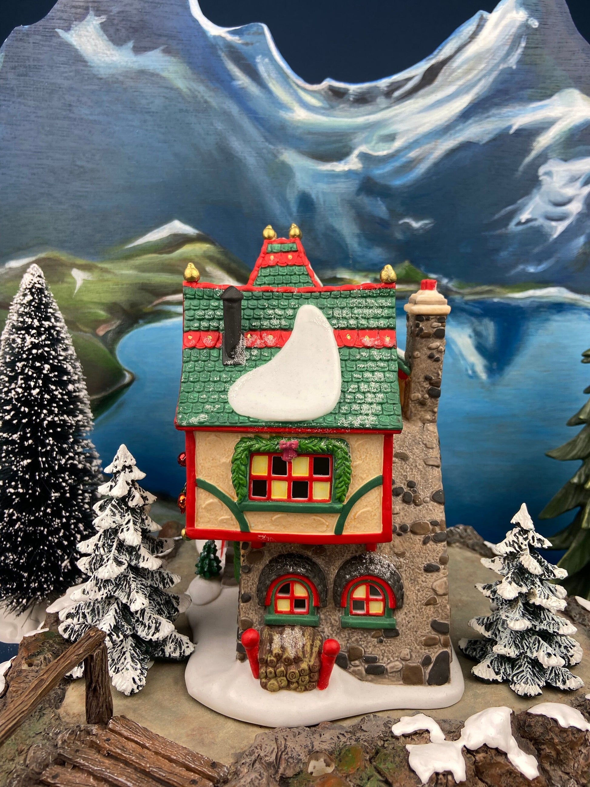 Department 56 North Pole Series Illuminated Christmas Village House - Glass Ornament Works - Tampa Home & Garden Store