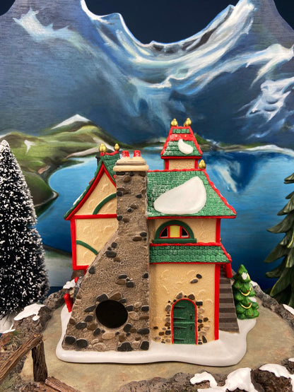 Department 56 North Pole Series Illuminated Christmas Village House - Glass Ornament Works - Tampa Home & Garden Store