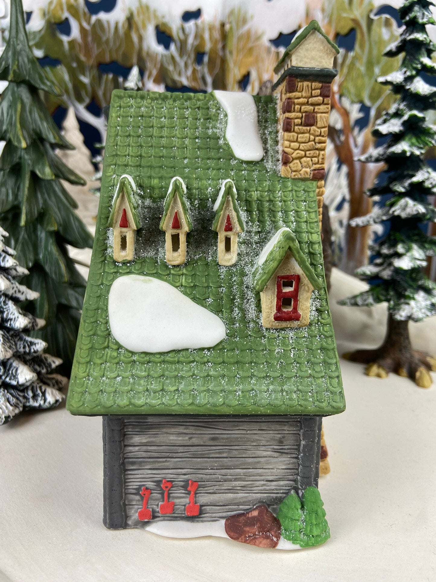 Dept. 56. Elves Bunkhouse.  Illuminated Christmas Village Porcelain House. North Pole Series. Holiday Decor. - Tampa Home & Garden Store