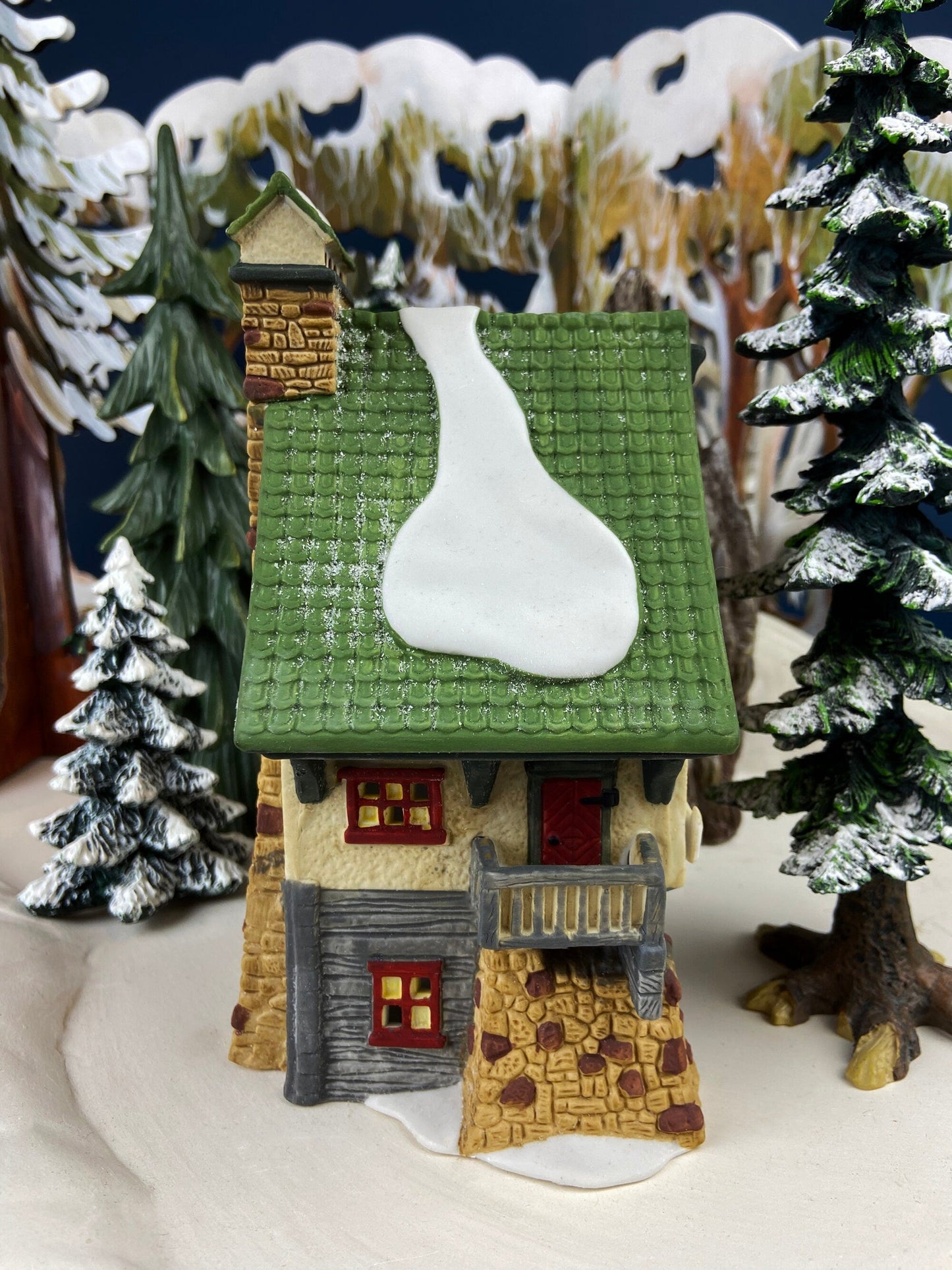 Dept. 56. Elves Bunkhouse.  Illuminated Christmas Village Porcelain House. North Pole Series. Holiday Decor. - Tampa Home & Garden Store