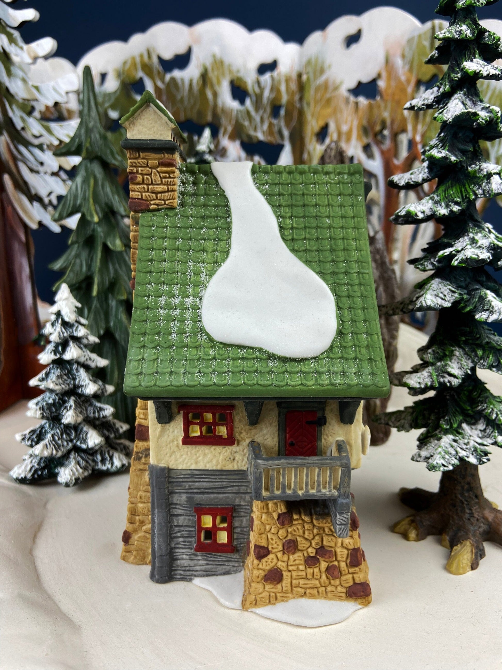 Dept. 56. Elves Bunkhouse.  Illuminated Christmas Village Porcelain House. North Pole Series. Holiday Decor. - Tampa Home & Garden Store