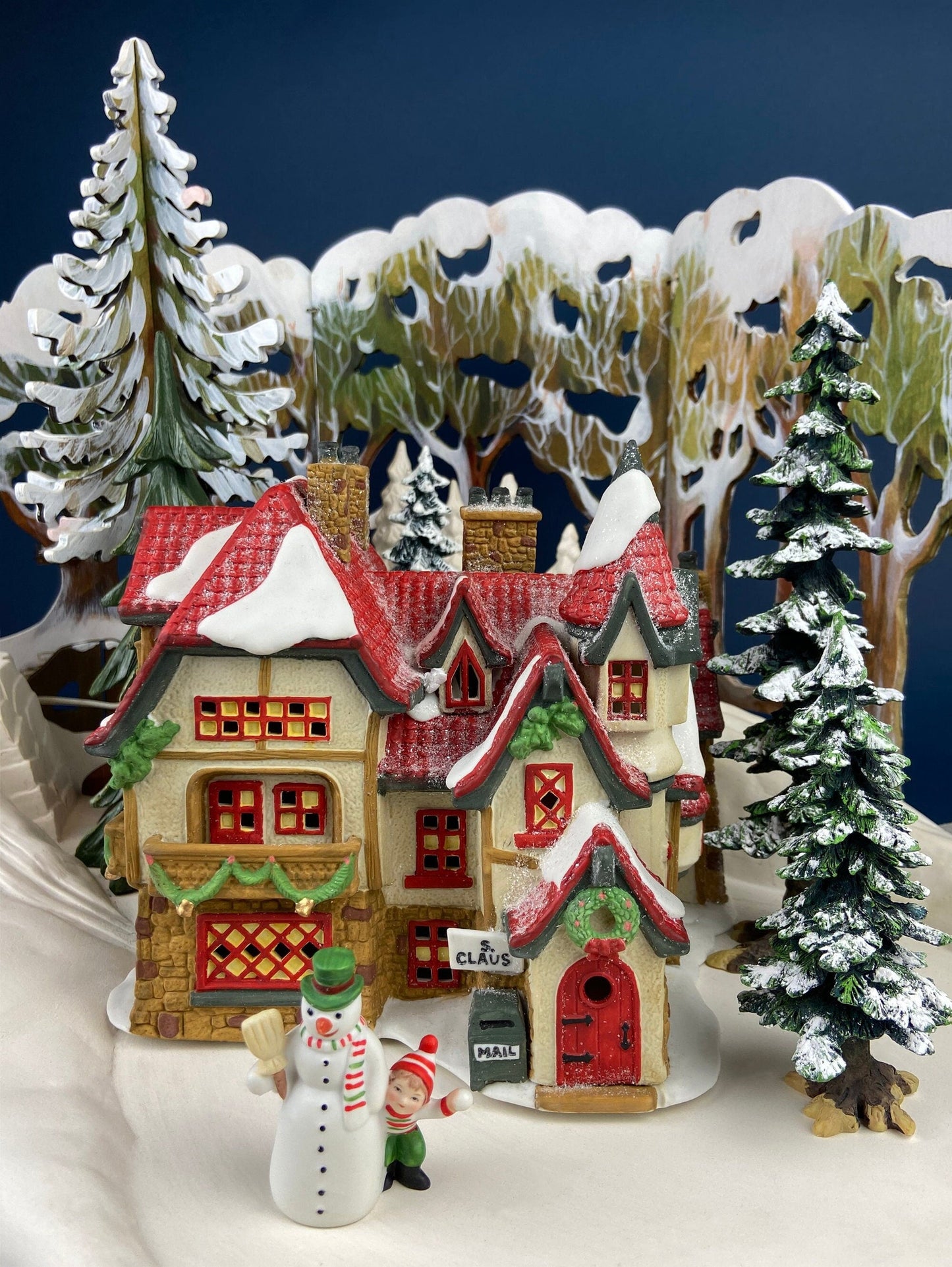 Dept. 56. Elves Bunkhouse.  Illuminated Christmas Village Porcelain House. North Pole Series. Holiday Decor. - Tampa Home & Garden Store
