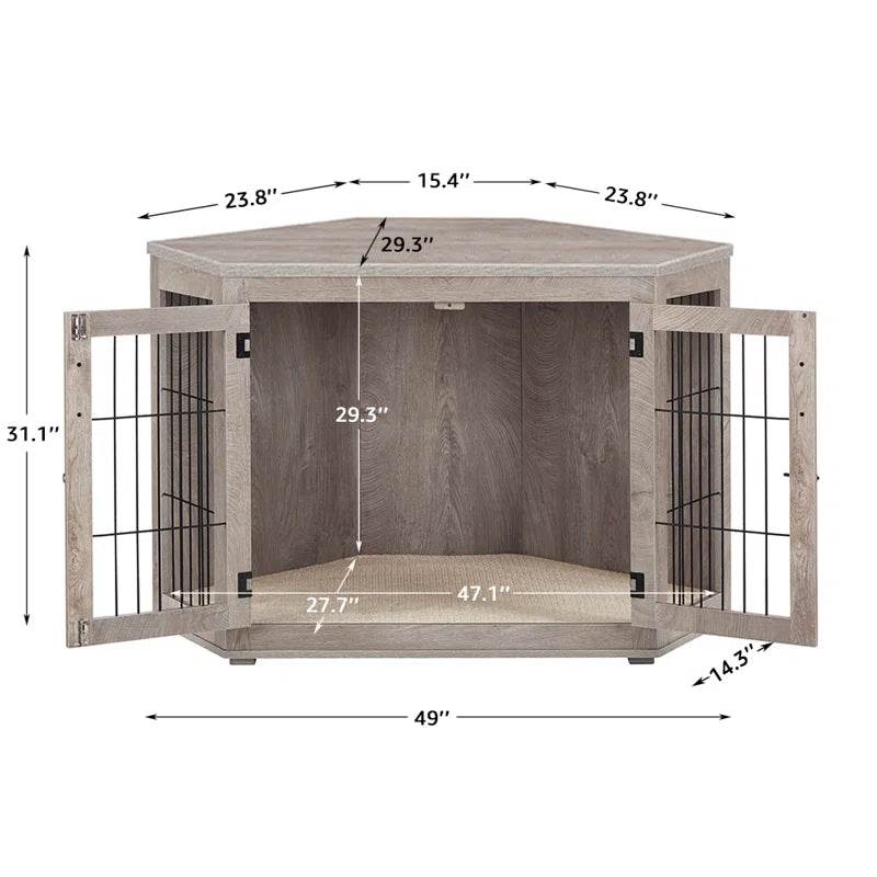 Dereham Furniture Corner Dog Crate with Cushion - Tampa Home & Garden Store