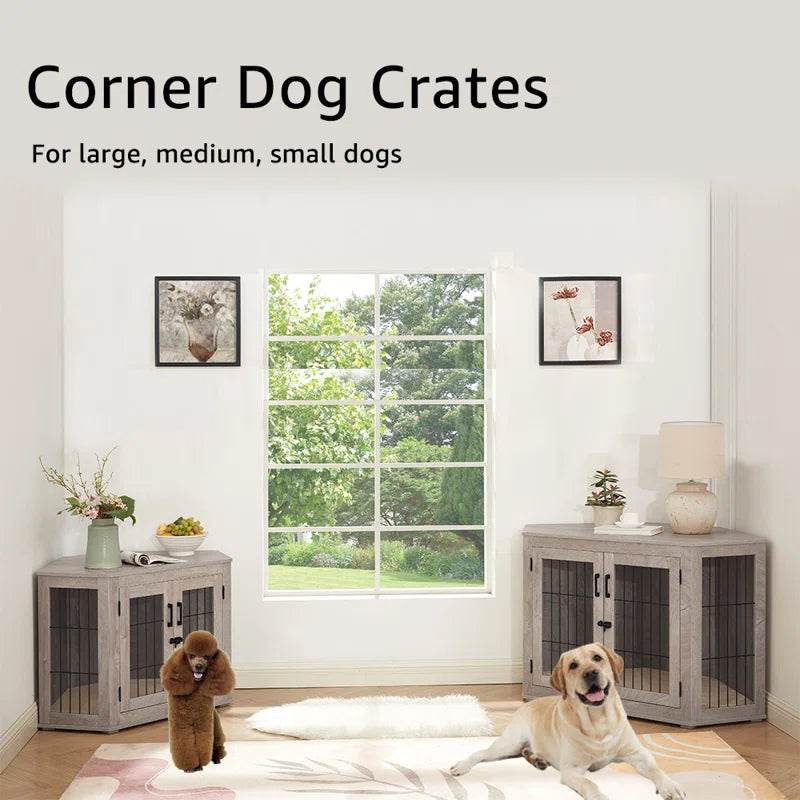 Dereham Furniture Corner Dog Crate with Cushion - Tampa Home & Garden Store