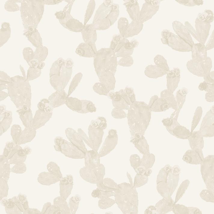 Desert Blooms Wallpaper, neutral - Tampa Home & Garden Store