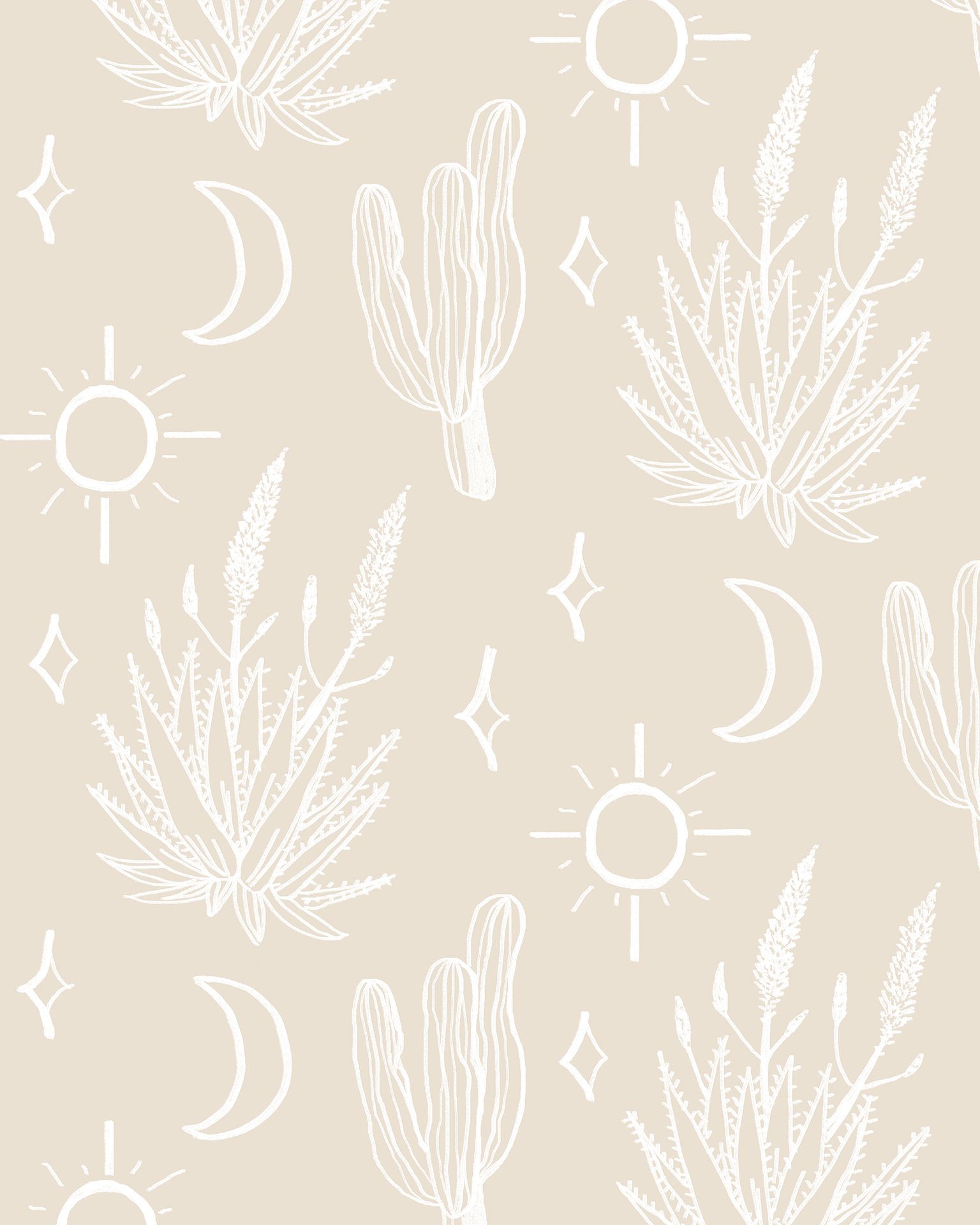 Desert Sky Wallpaper, large pattern, sand and white - Tampa Home & Garden Store