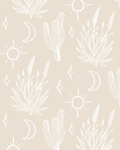 Desert Sky Wallpaper, large pattern, sand and white - Tampa Home & Garden Store