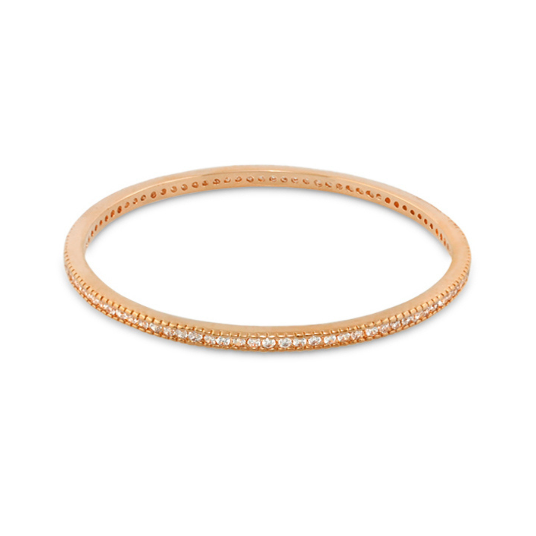 Glamour Pave Stackable Bangle rose gold-tone pave diamonds slip-on Lauren G Adams bracelet on Tampa Home & Garden Store