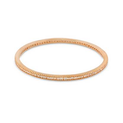 Glamour Pave Stackable Bangle rose gold-tone pave diamonds slip-on Lauren G Adams bracelet on Tampa Home & Garden Store