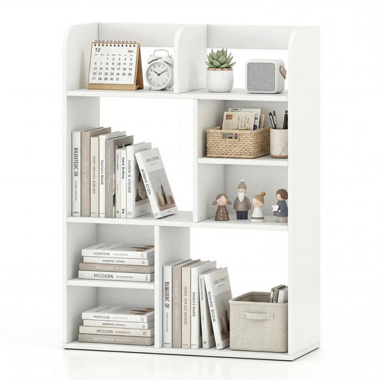 Desktop Display Rack With Eight Open Cubes