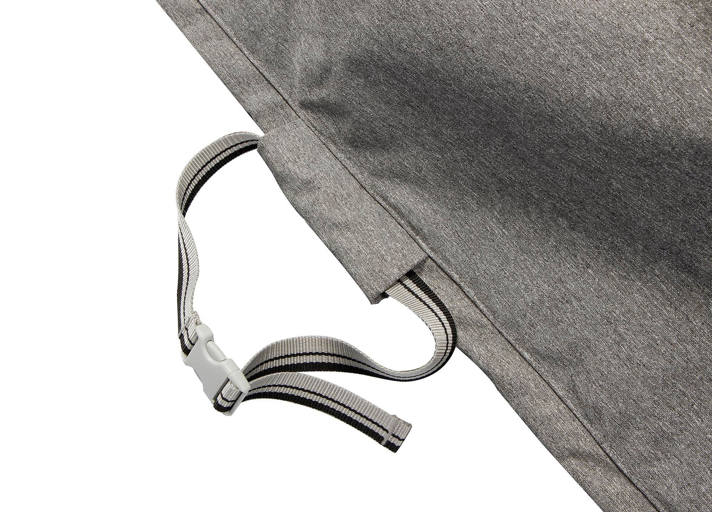 Round fire table cover Platinum gray fabric with adjustable strap buckle Shield Outdoor Covers on Tampa Home & Garden Store